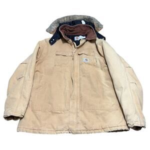 VTG Carhartt Jacket Mens 2XL Arctic CQ186 Barn Chore Coat Canvas 90s UNION MADE